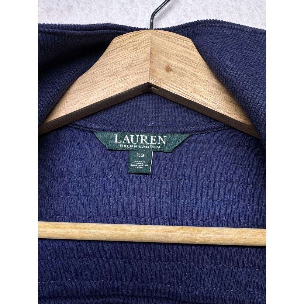 Lauren Ralph Lauren Quilted Vest Womens XS Navy Blue Full Zip Button - Picture 5 of 12